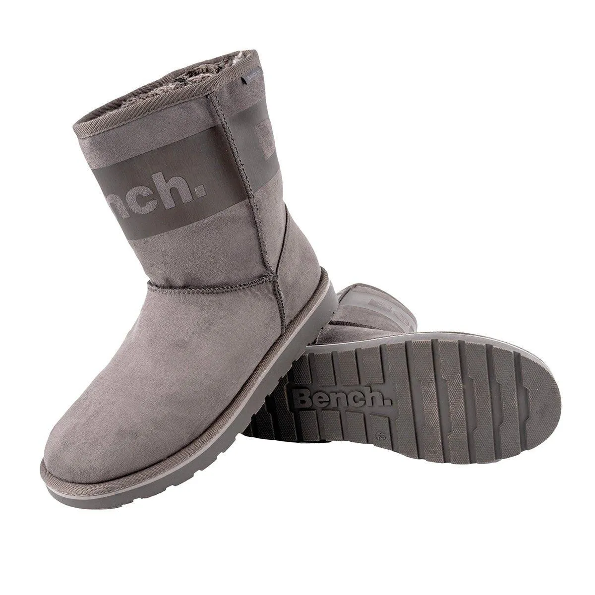 Bench. Snow Boots Fabric Grey Colour For Women