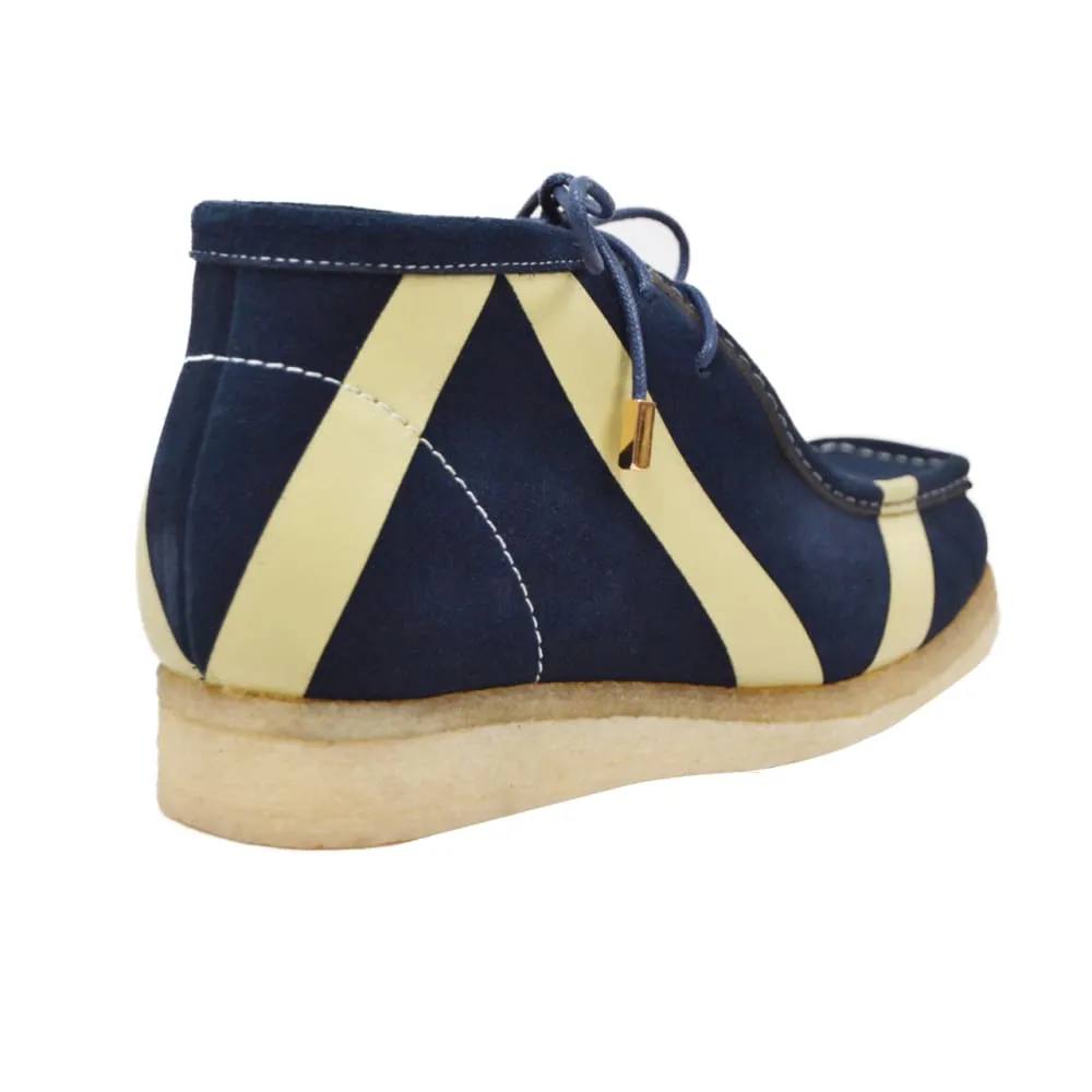 British Walkers Wallabee Boots Walker Stripe Men's Striped Suede Ankle Boots