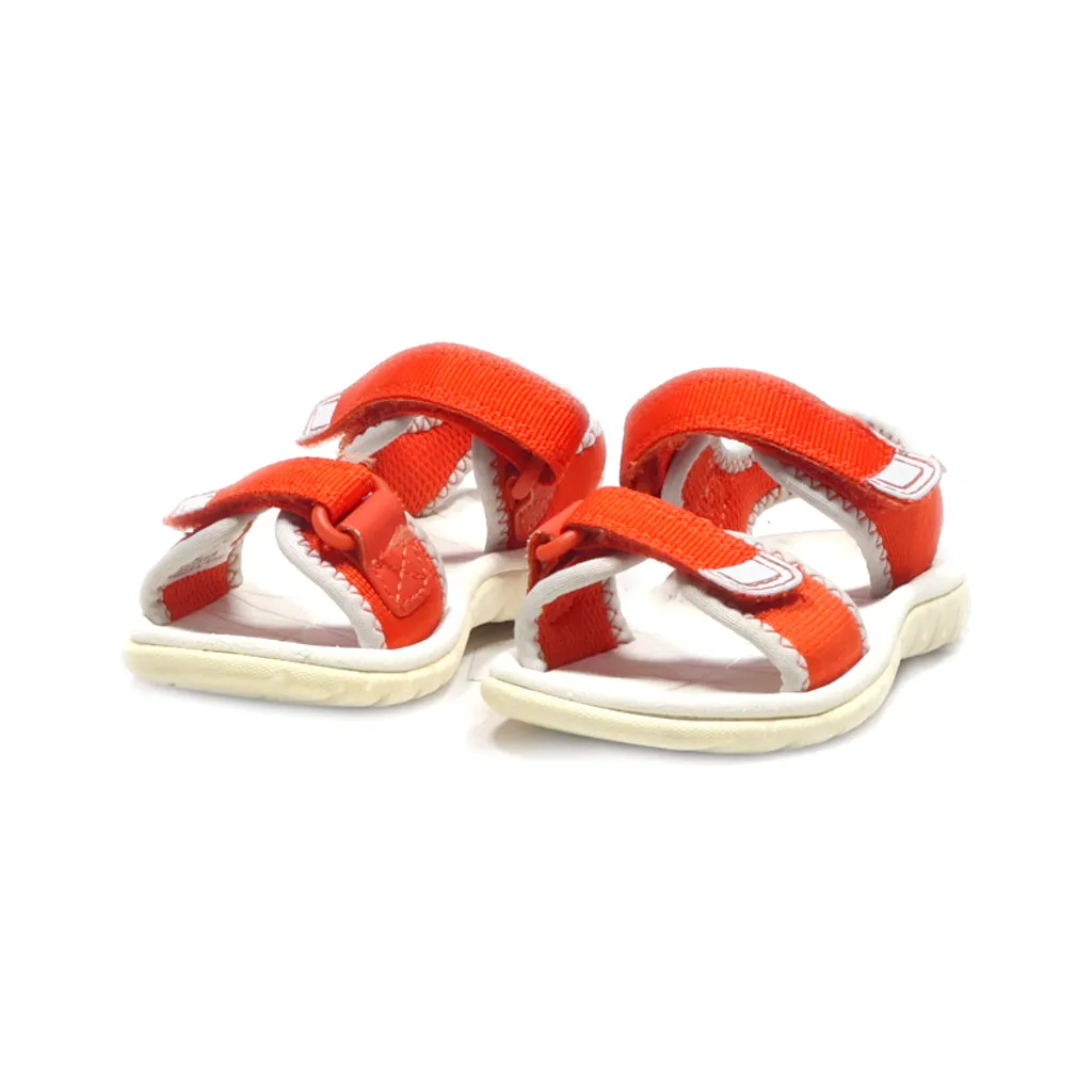 Clarks Flat Sandals Canvas Orange Colour For Kids