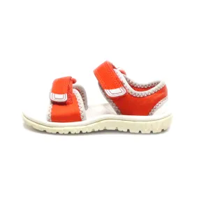 Clarks Flat Sandals Canvas Orange Colour For Kids