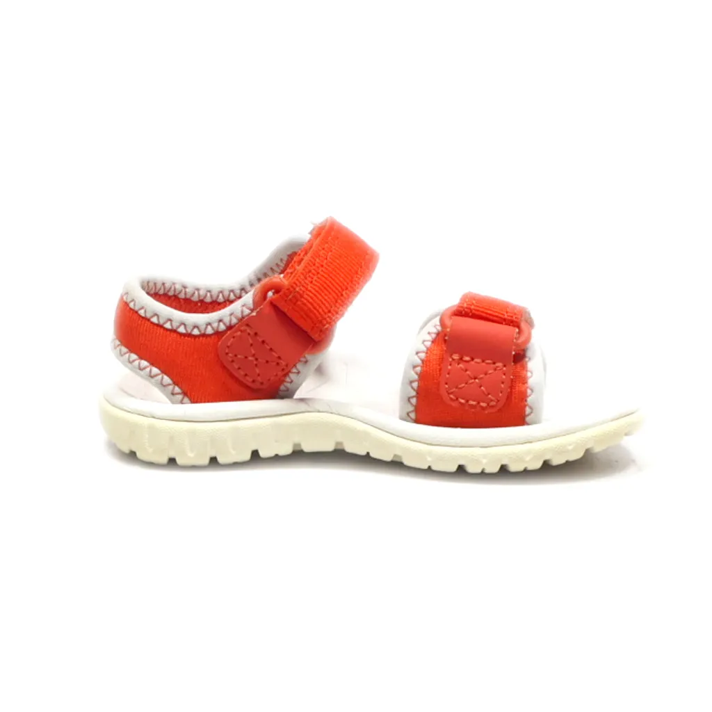 Clarks Flat Sandals Canvas Orange Colour For Kids