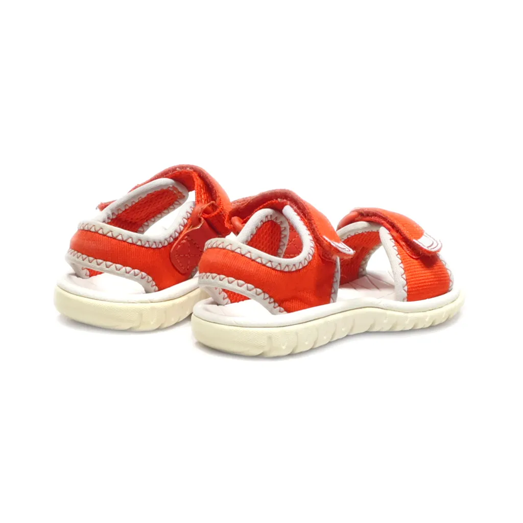 Clarks Flat Sandals Canvas Orange Colour For Kids