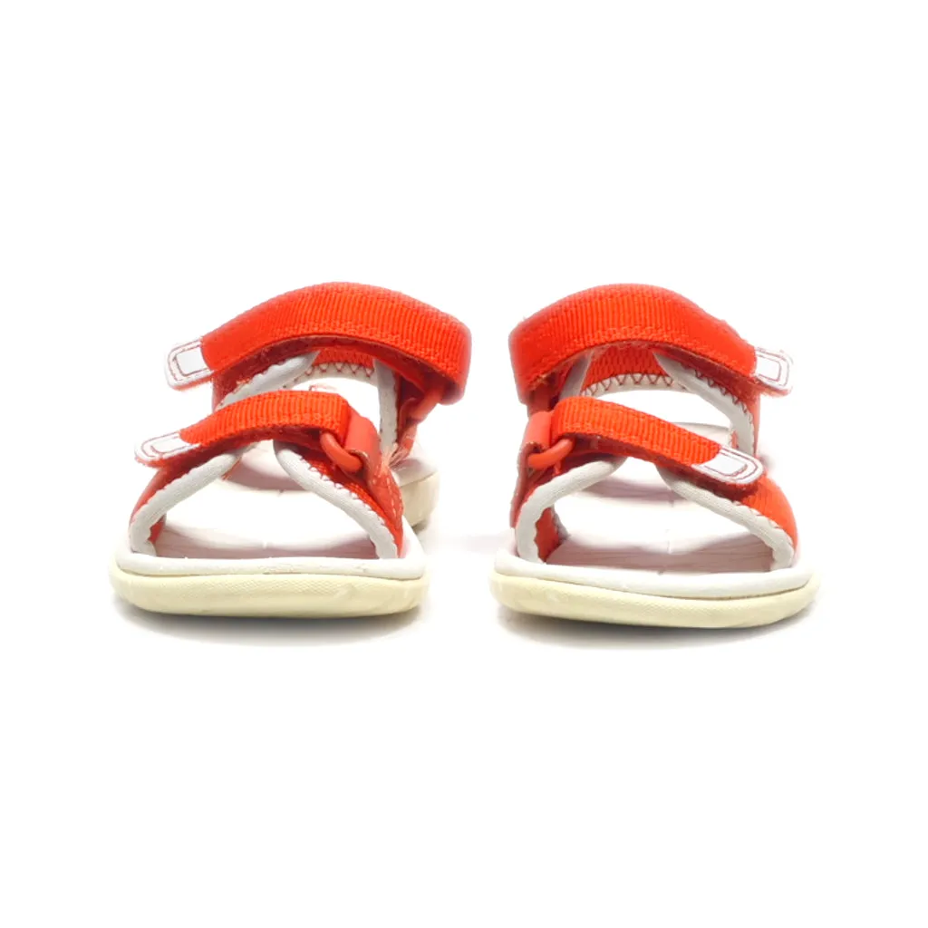 Clarks Flat Sandals Canvas Orange Colour For Kids