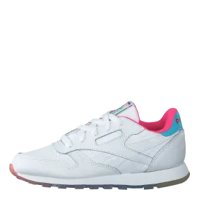 Classic Leather White/neon Blue/solar Yellow