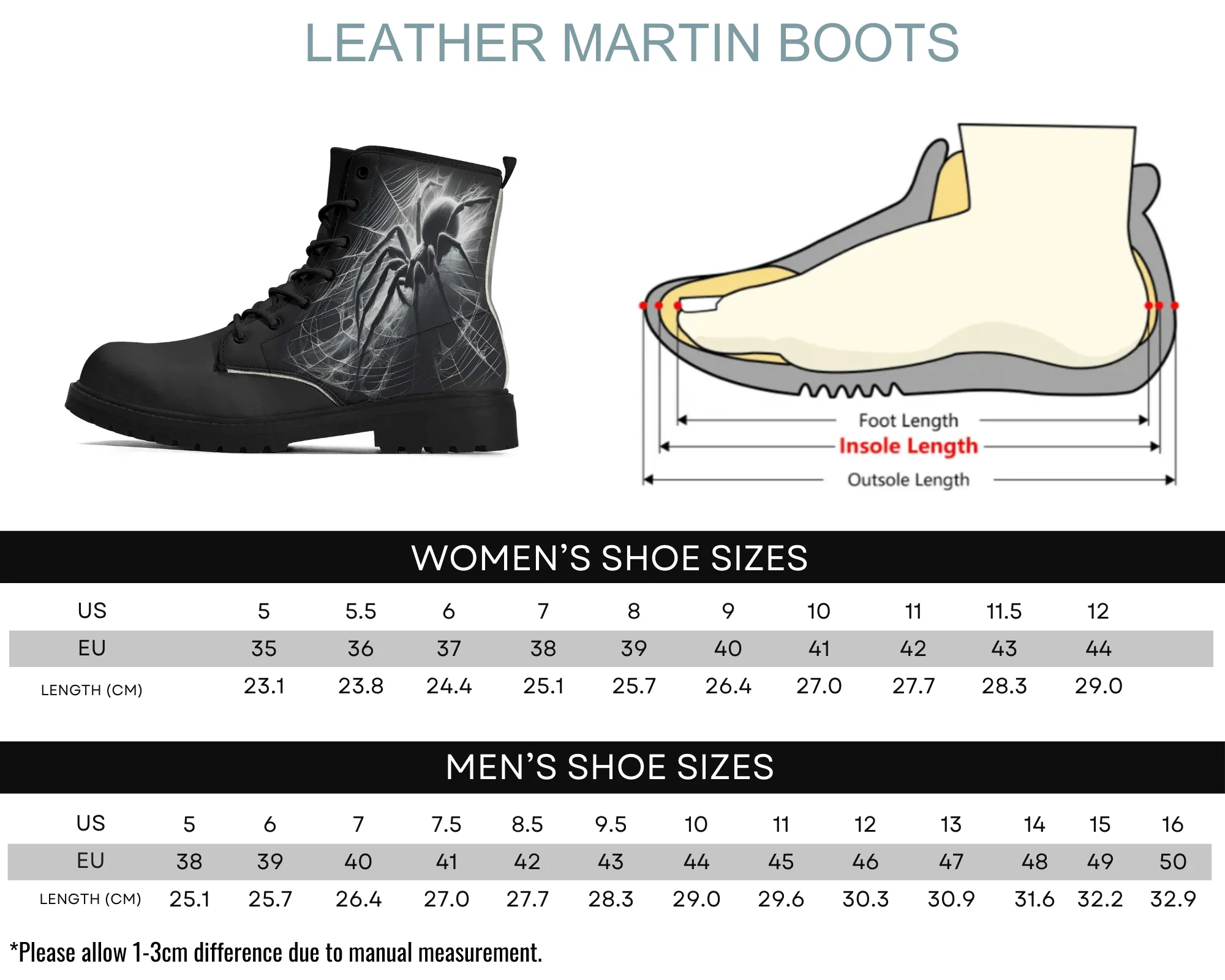 Creepy Crawly Leather Boots