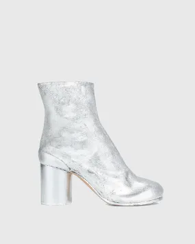 Fiore Tabi Ankle Boots In Silver