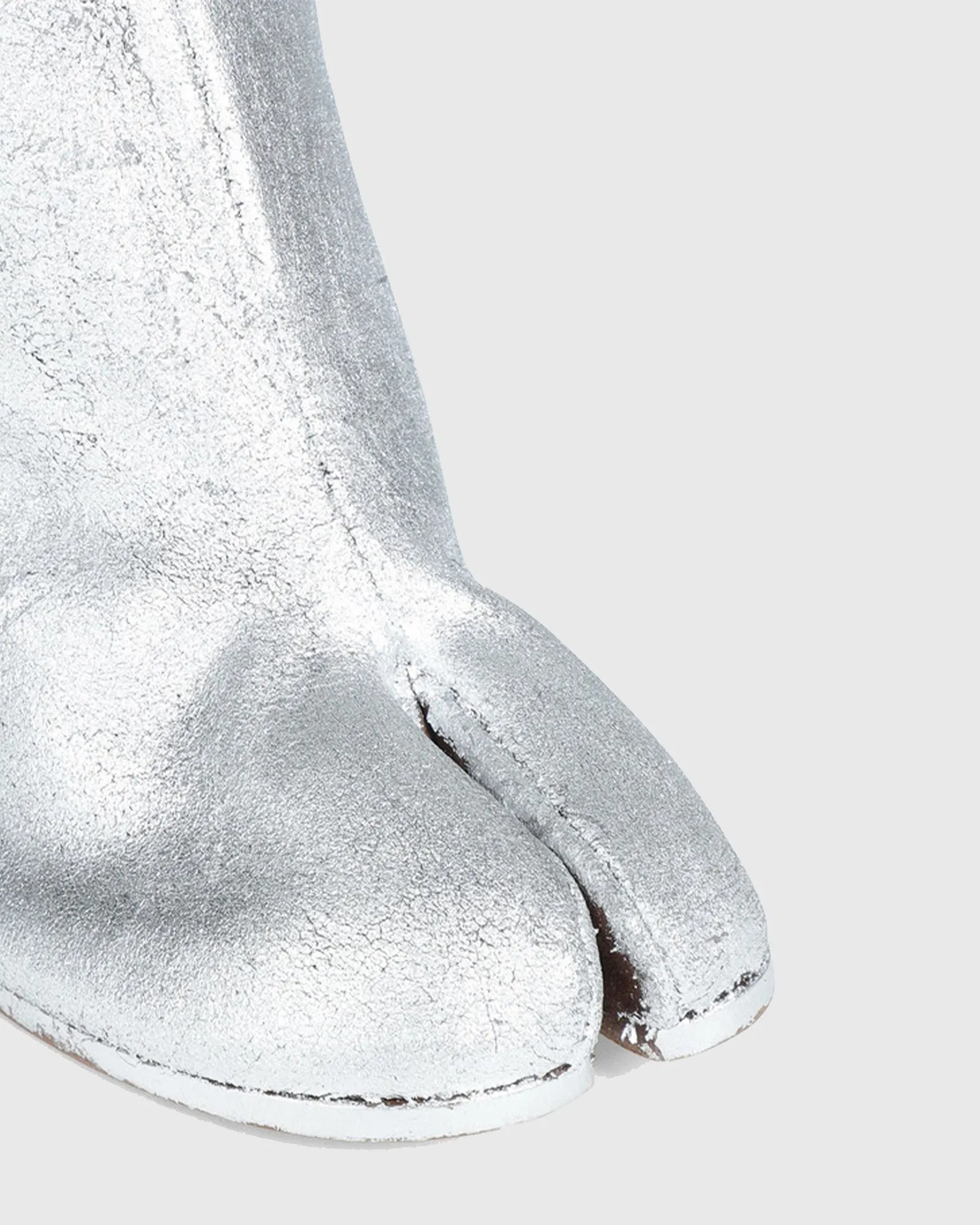 Fiore Tabi Ankle Boots In Silver