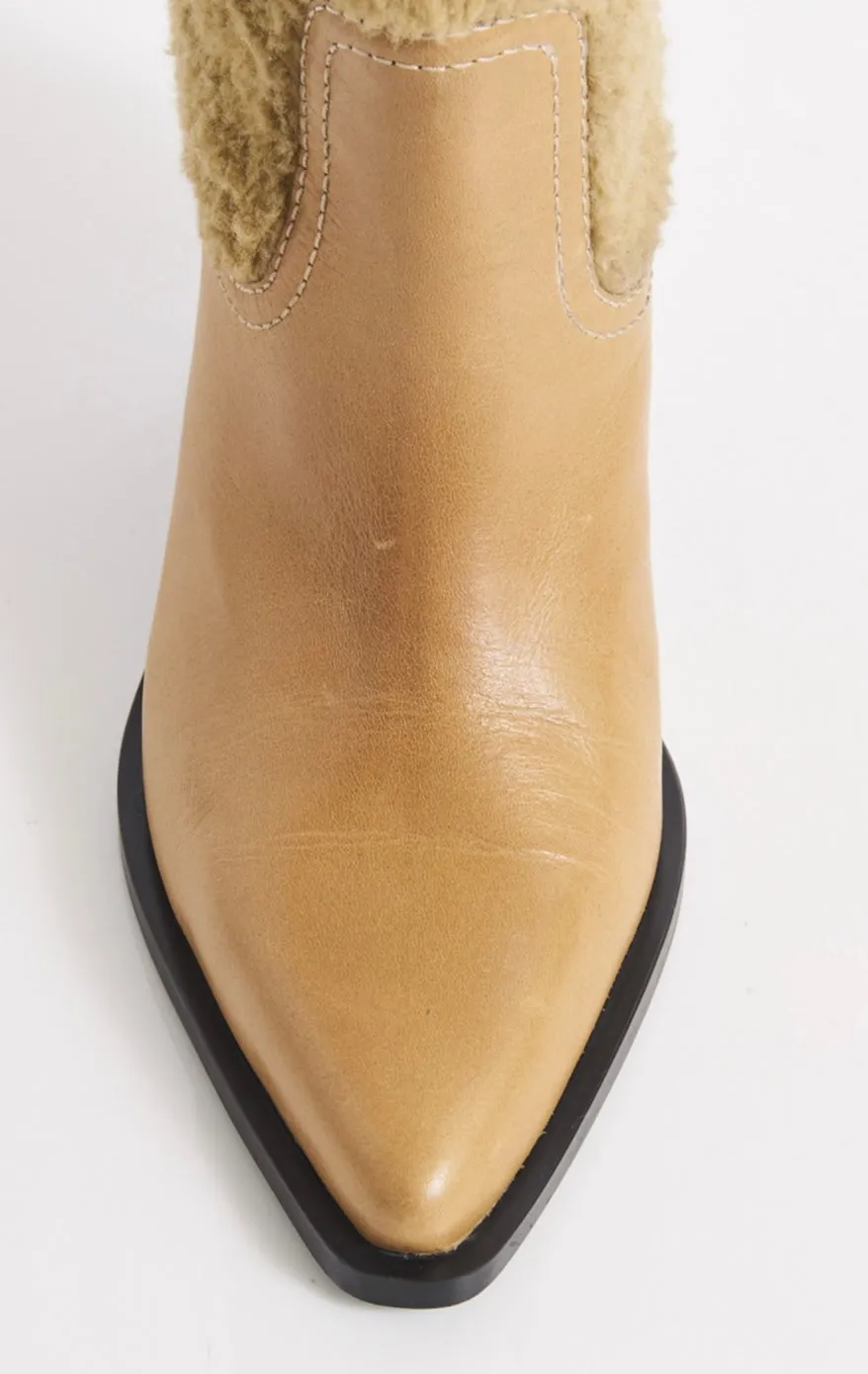 Free People Pitchfork Point Shearling Boots