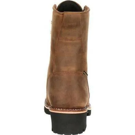 Georgia Men's 8" Waterproof Steel Toe Insulated Logger Work Boot - Brown - GB00065