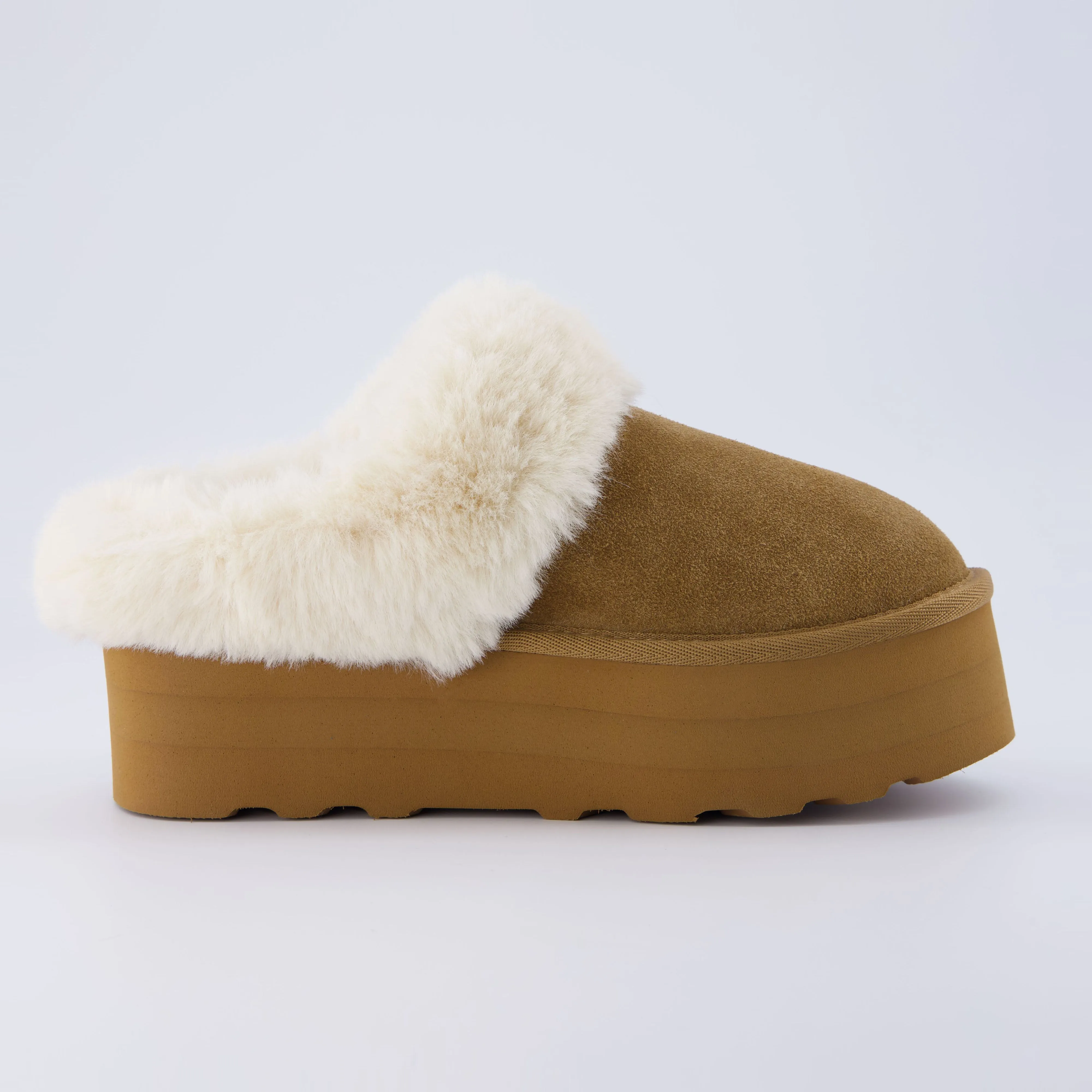 Husky Suede Cozy Platform Mule