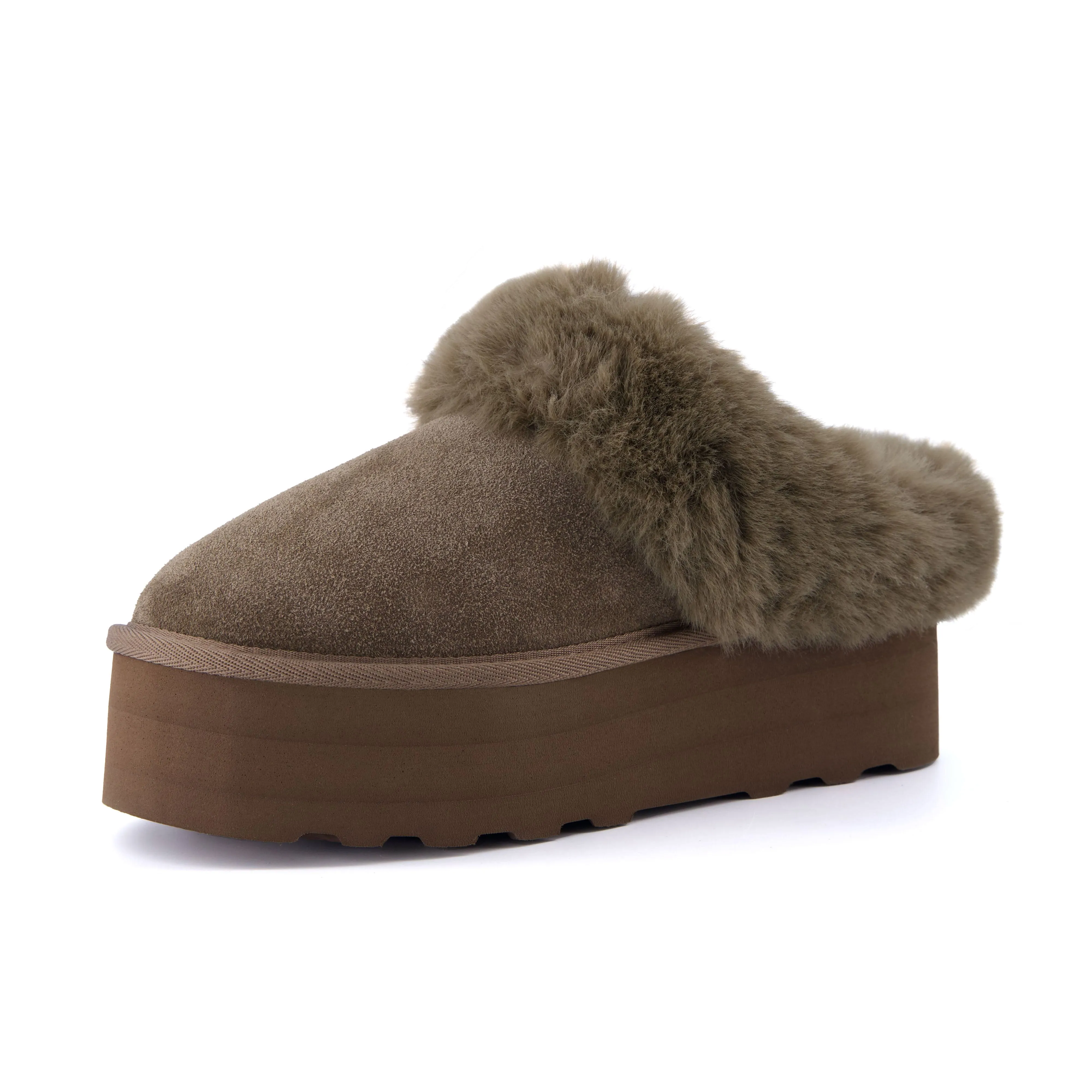 Husky Suede Cozy Platform Mule