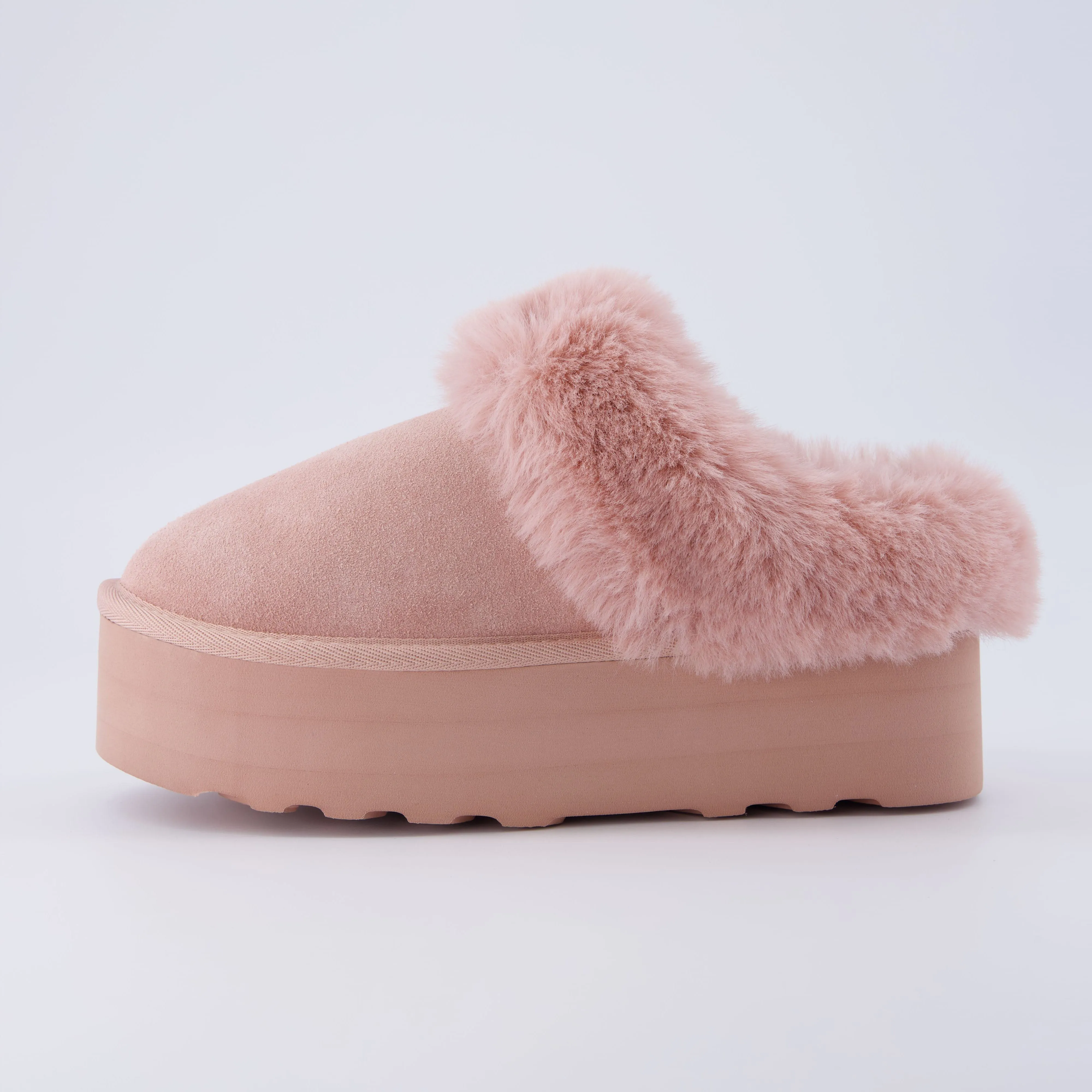 Husky Suede Cozy Platform Mule