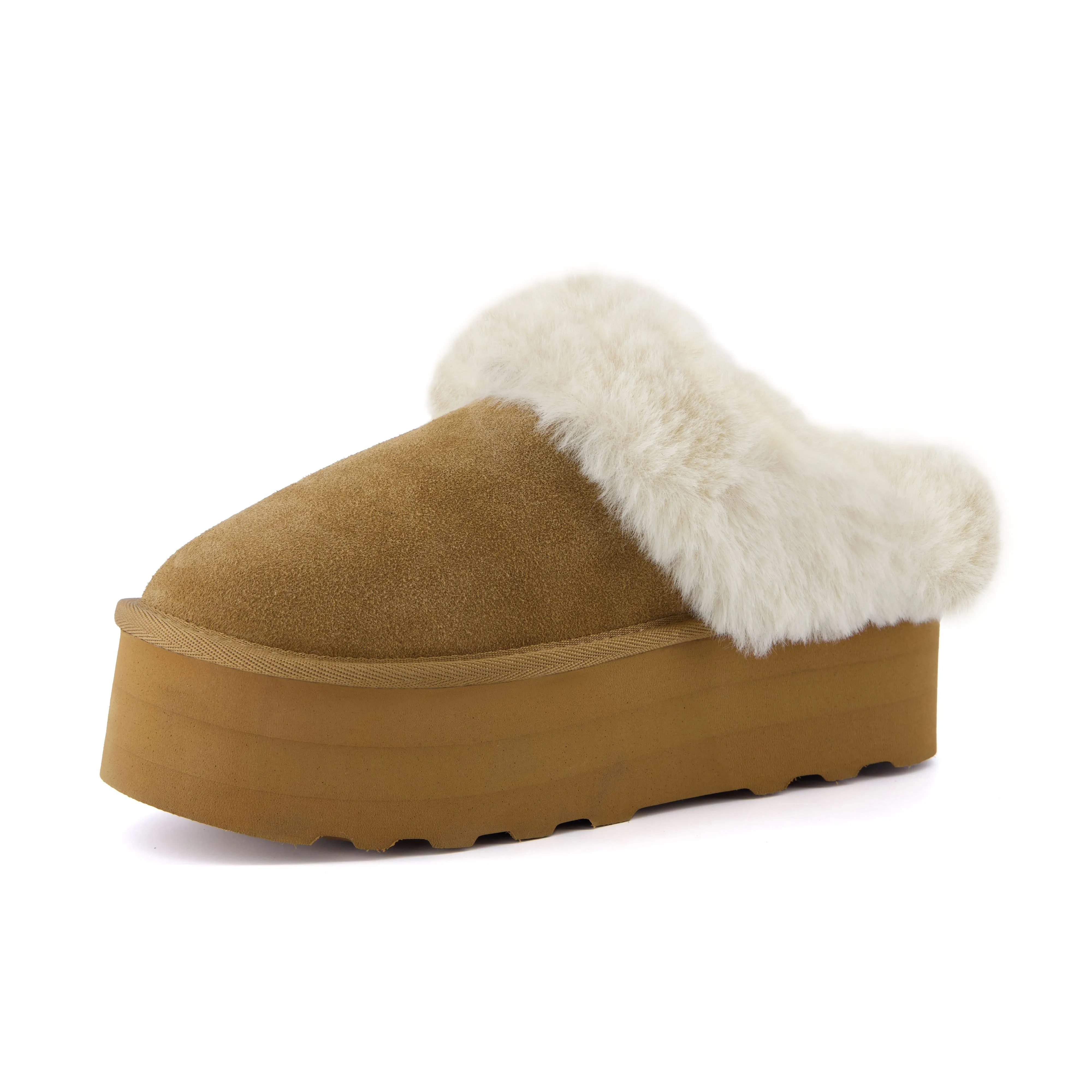 Husky Suede Cozy Platform Mule