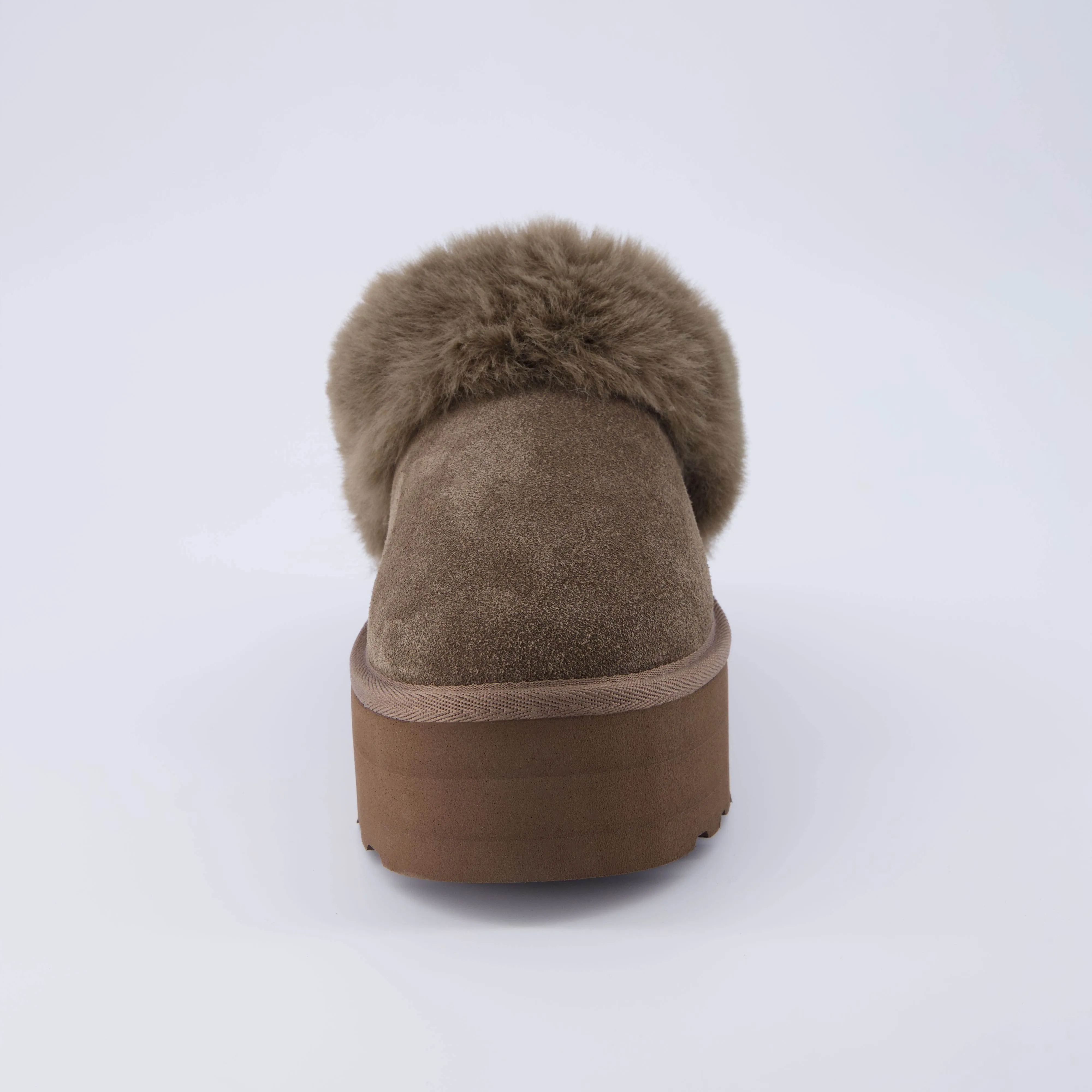 Husky Suede Cozy Platform Mule
