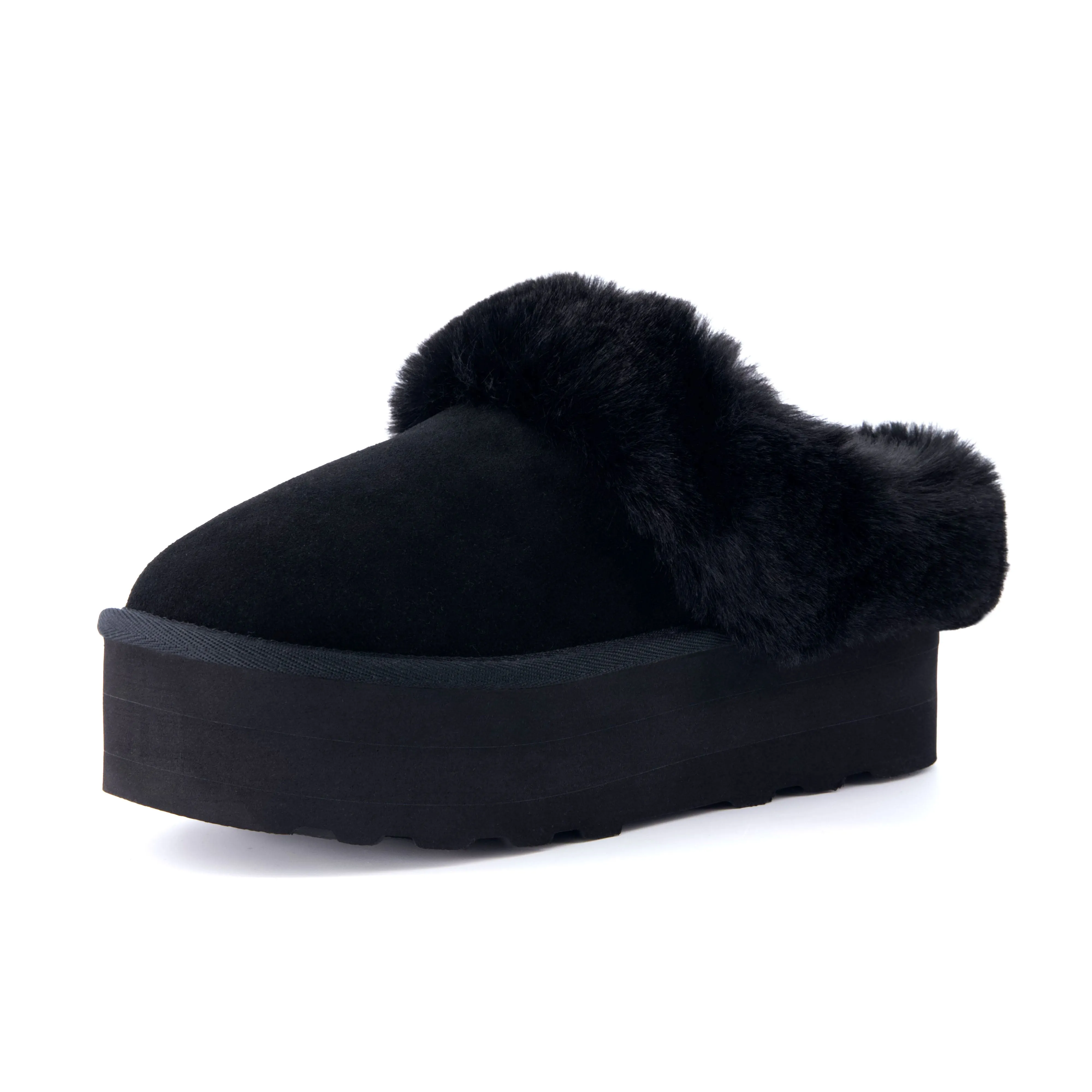 Husky Suede Cozy Platform Mule