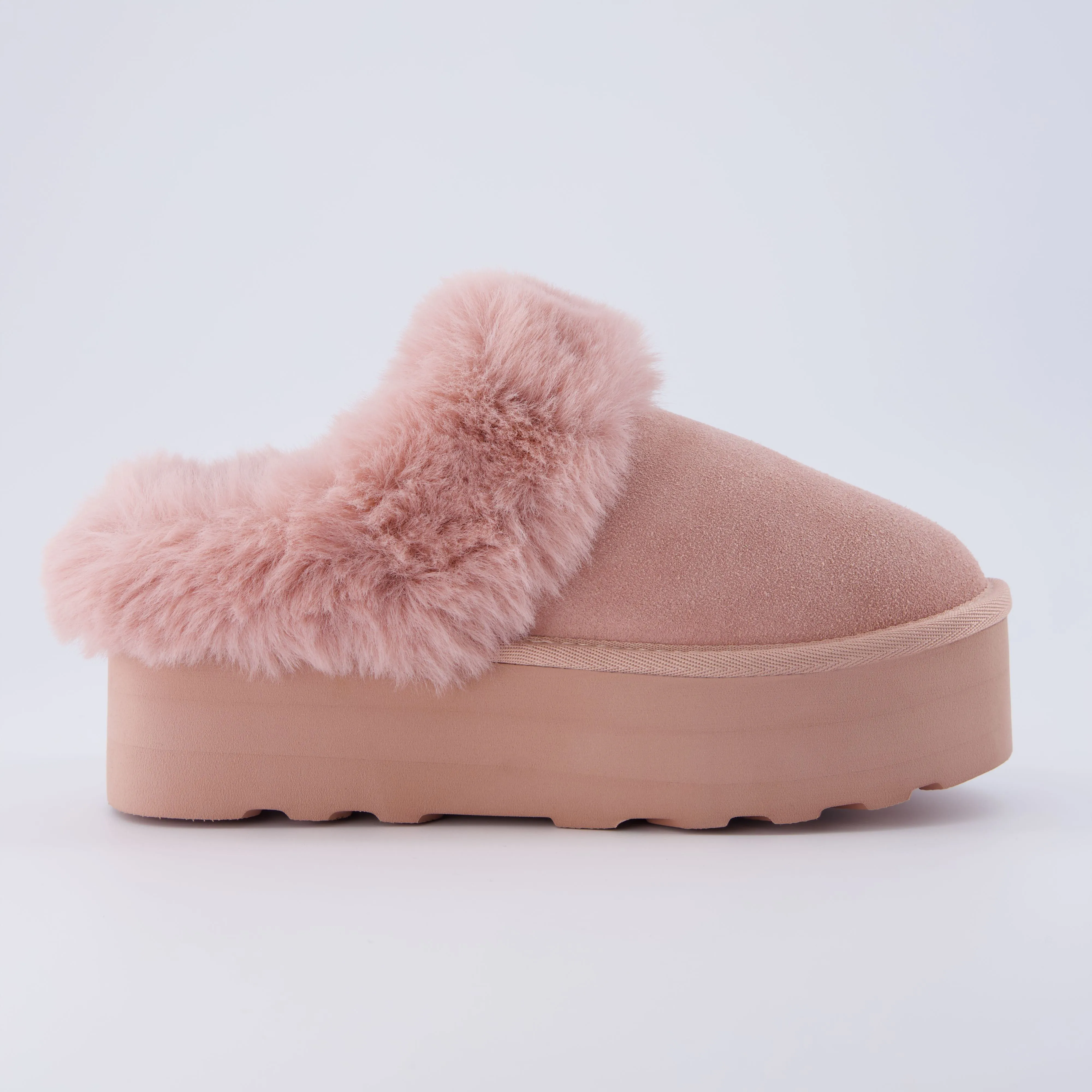 Husky Suede Cozy Platform Mule