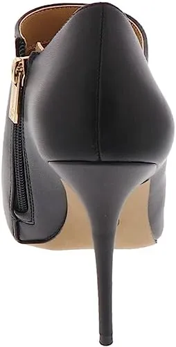 Jessica Simpson Carolie Black Leather Square Toe Stiletto Ankle Shootie Boots