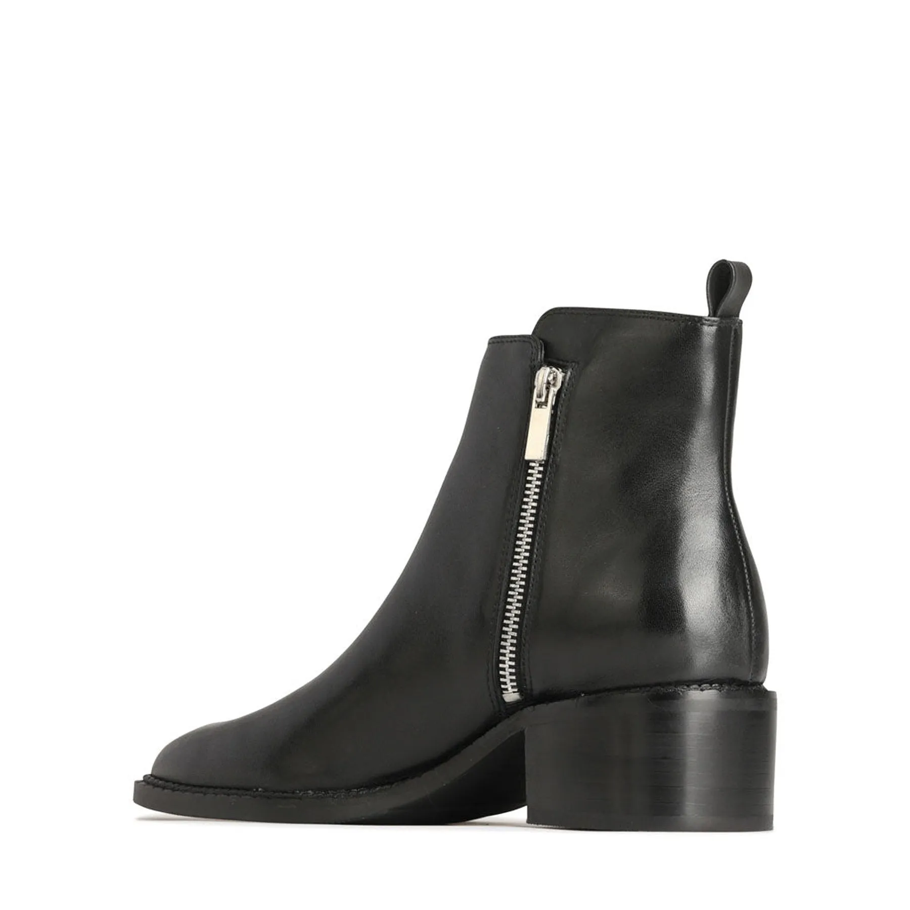 KENAI LEATHER ZIPPER ANKLE BOOTS