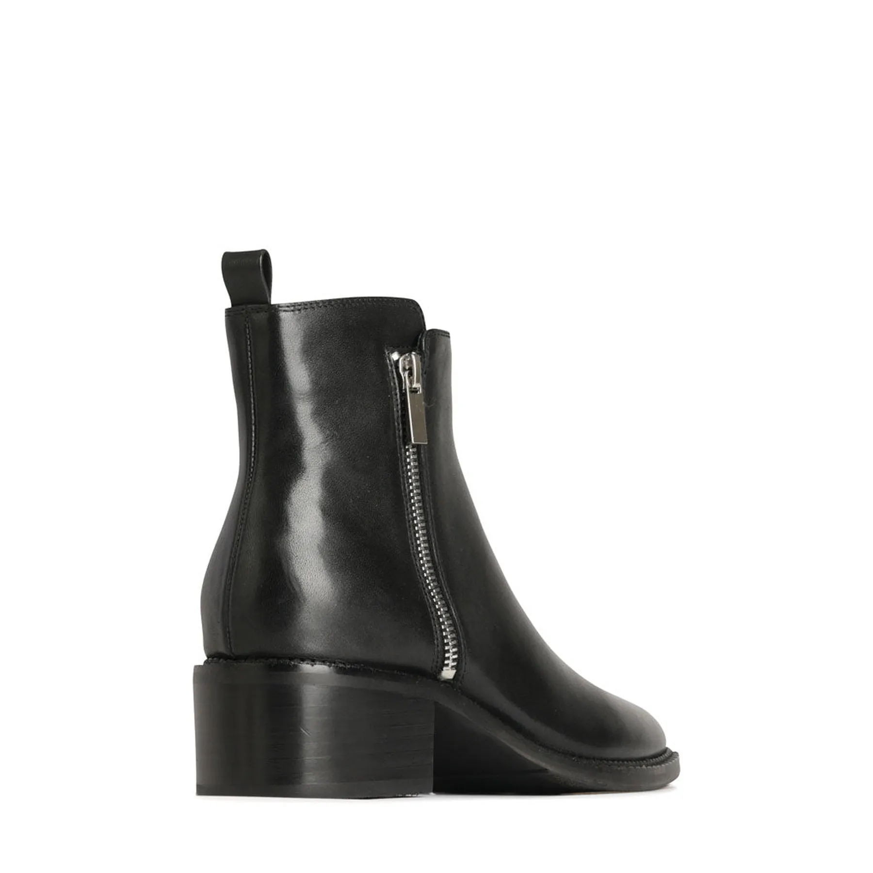 KENAI LEATHER ZIPPER ANKLE BOOTS