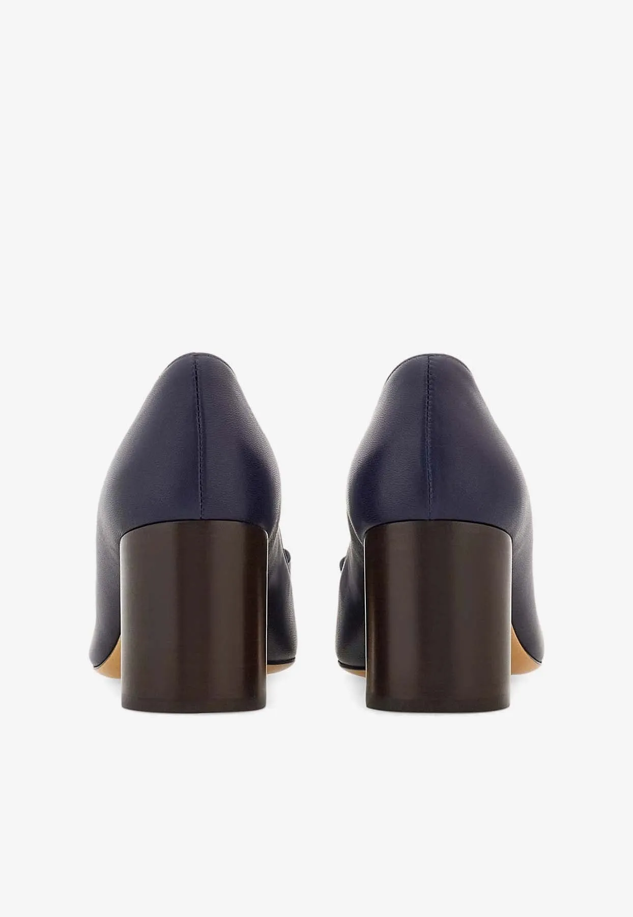 Lena 60 Double-Bow Nappa Leather Pumps
