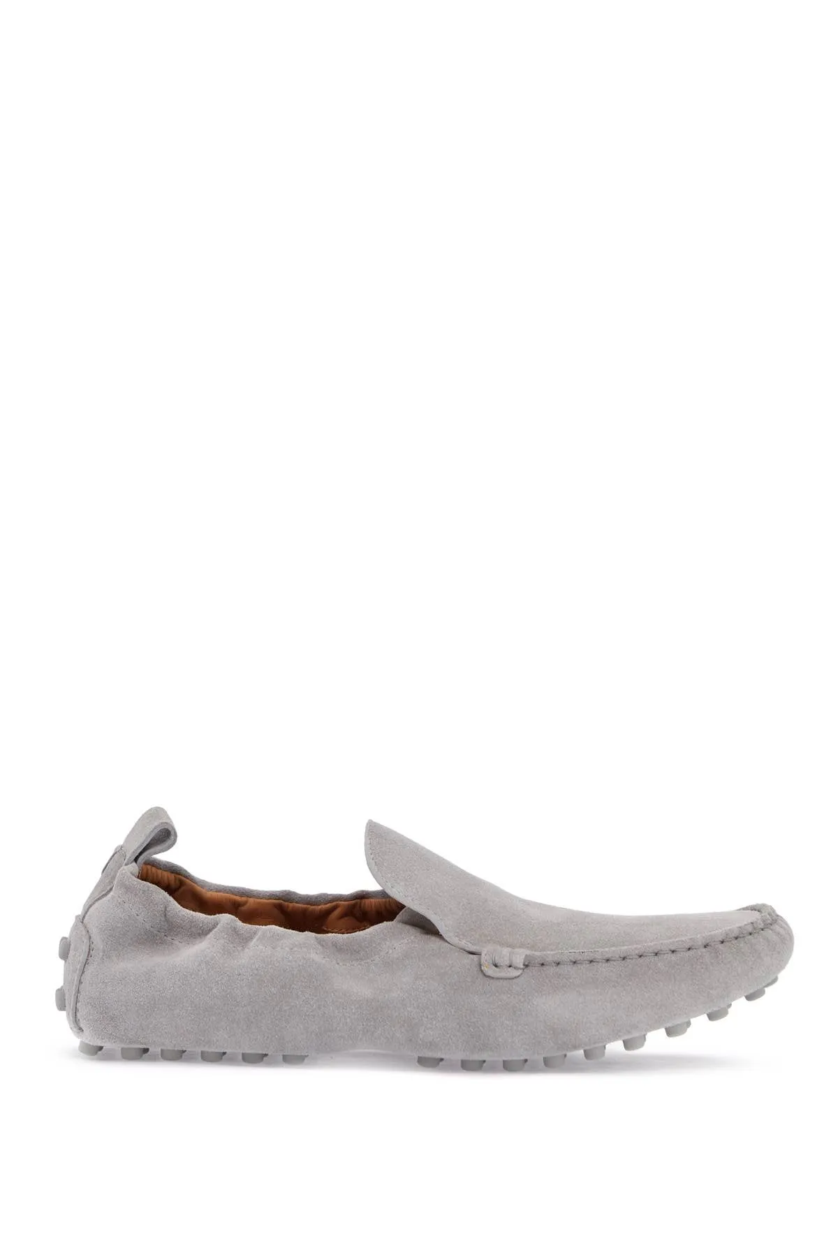 light gray calfskin women's loafers