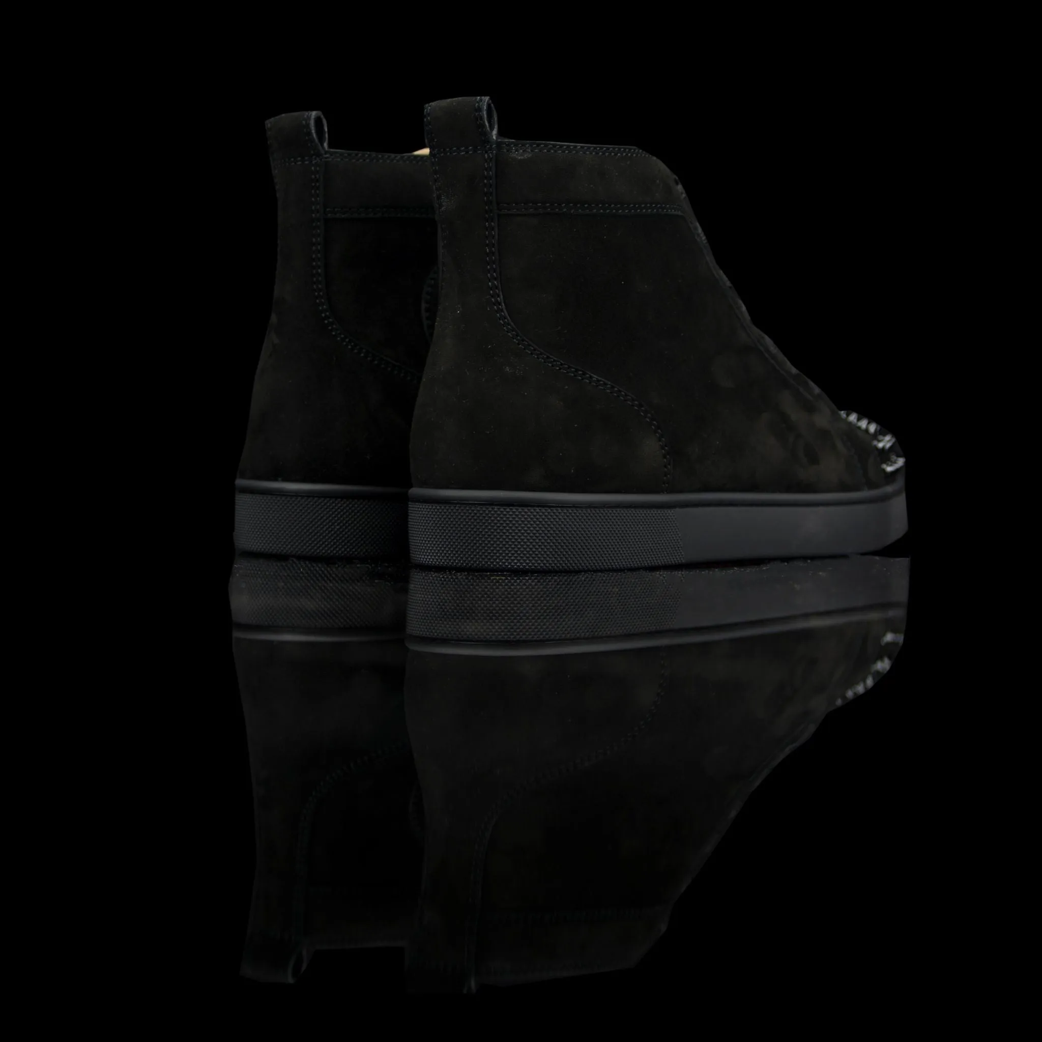 Louis Spikes Flat Suede