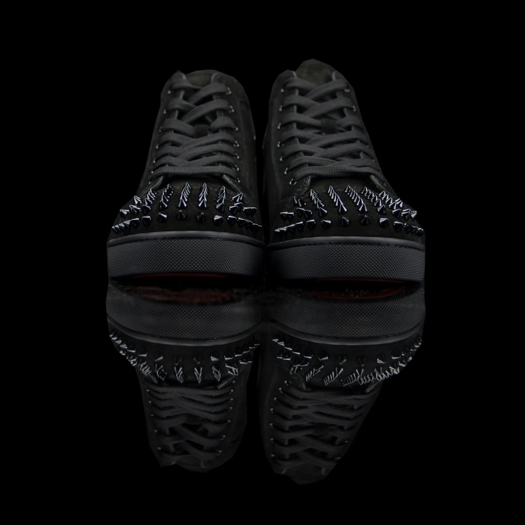 Louis Spikes Flat Suede