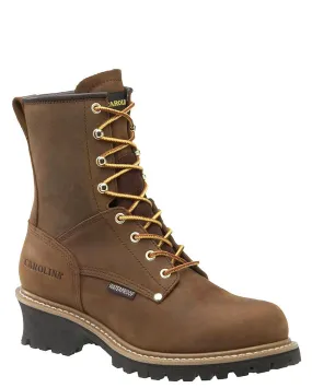 Men's 8" Crazy Horse Logger Steel-Toe Boots