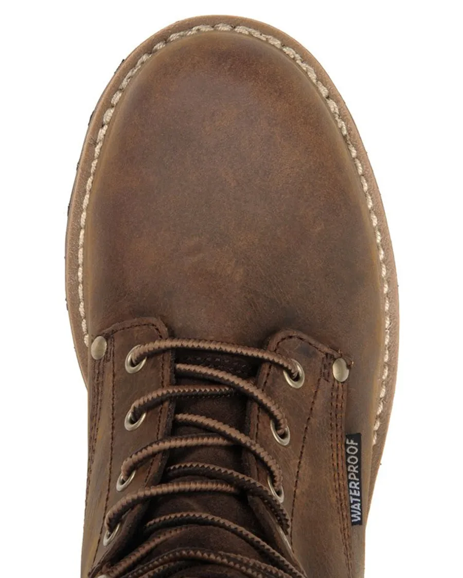 Men's 8" Crazy Horse Logger Steel-Toe Boots