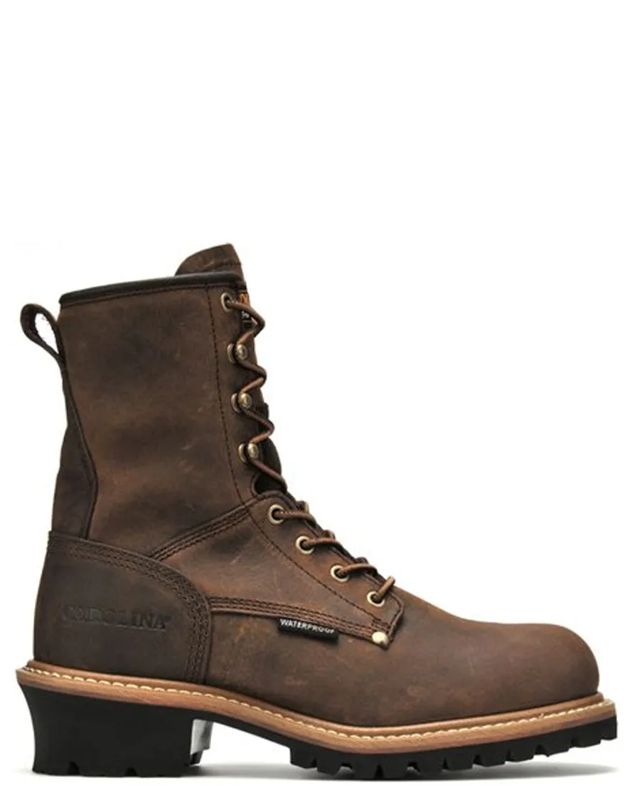 Men's 8" Crazy Horse Logger Steel-Toe Boots
