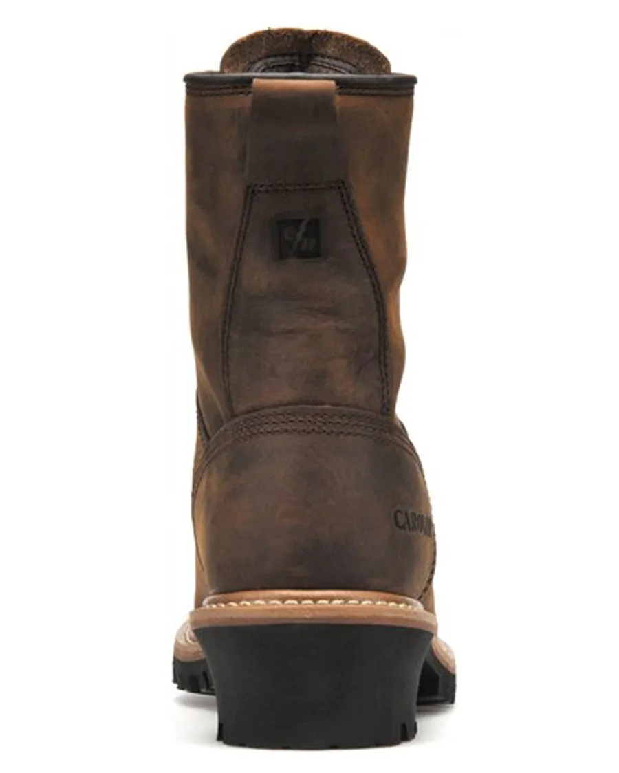 Men's 8" Crazy Horse Logger Steel-Toe Boots