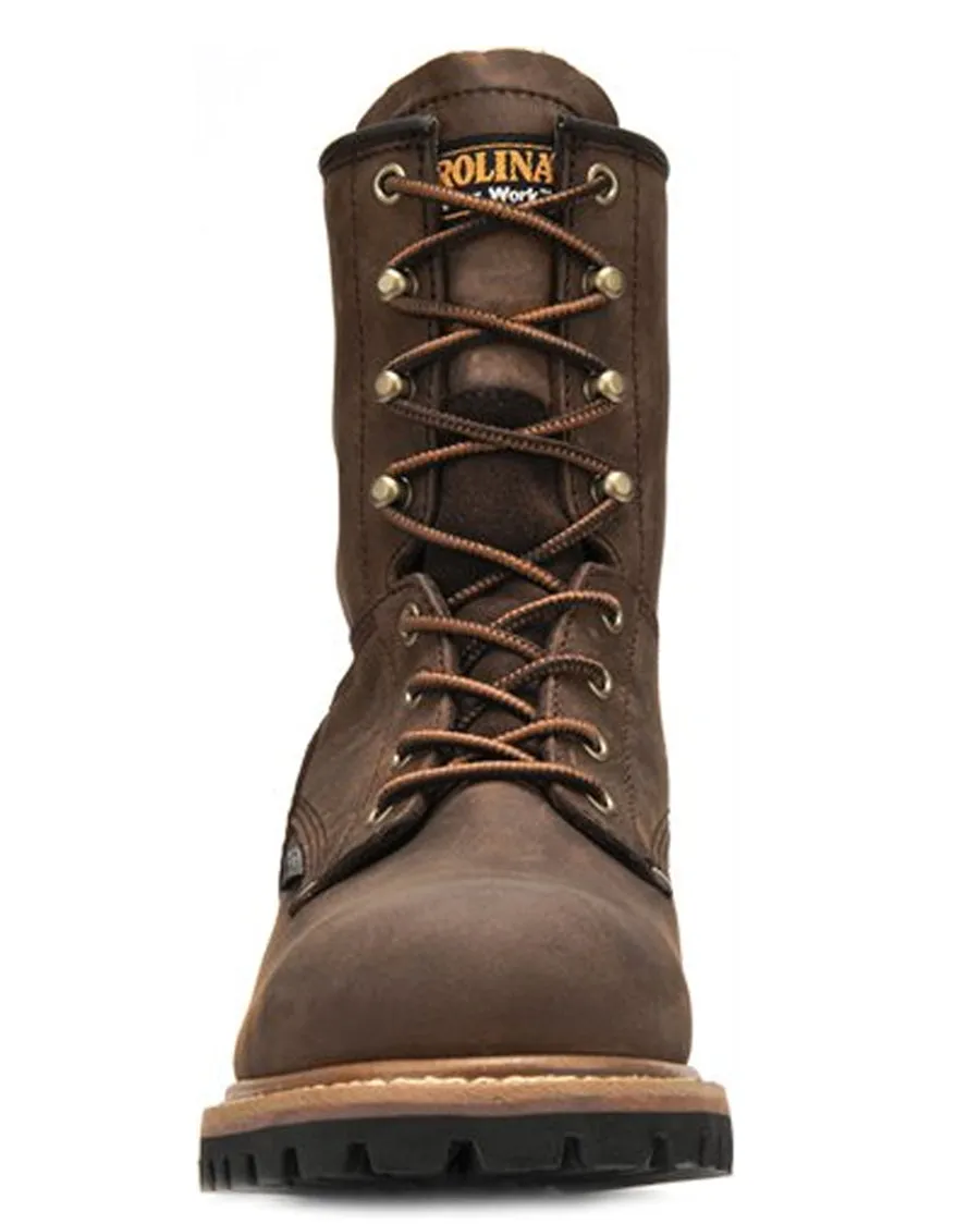 Men's 8" Crazy Horse Logger Steel-Toe Boots