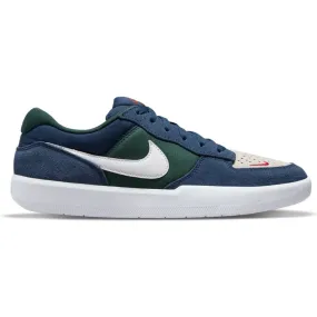 Nike SB Force 58 Skateboard Shoe - Navy/Summit White-Noble Green-White