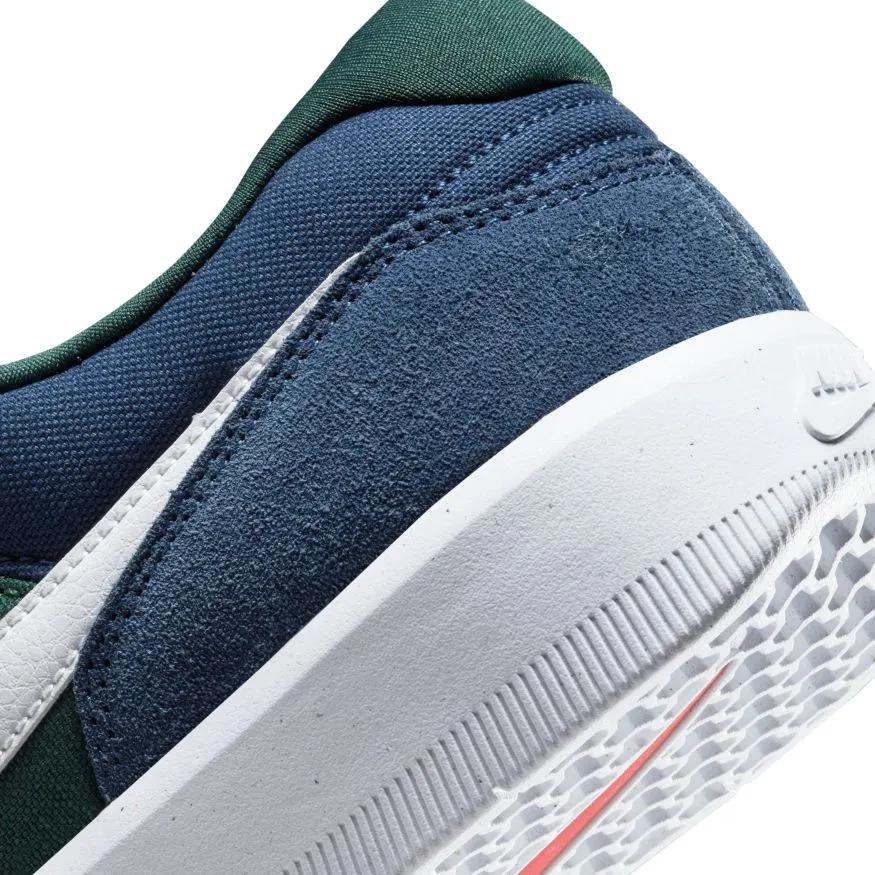 Nike SB Force 58 Skateboard Shoe - Navy/Summit White-Noble Green-White