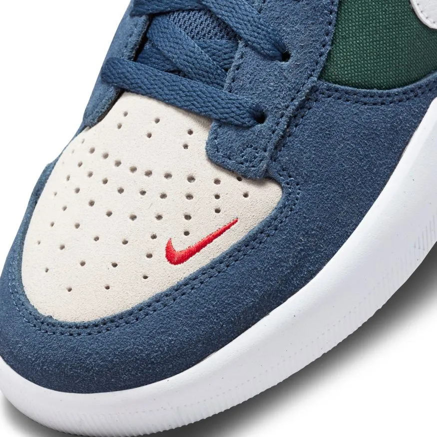 Nike SB Force 58 Skateboard Shoe - Navy/Summit White-Noble Green-White