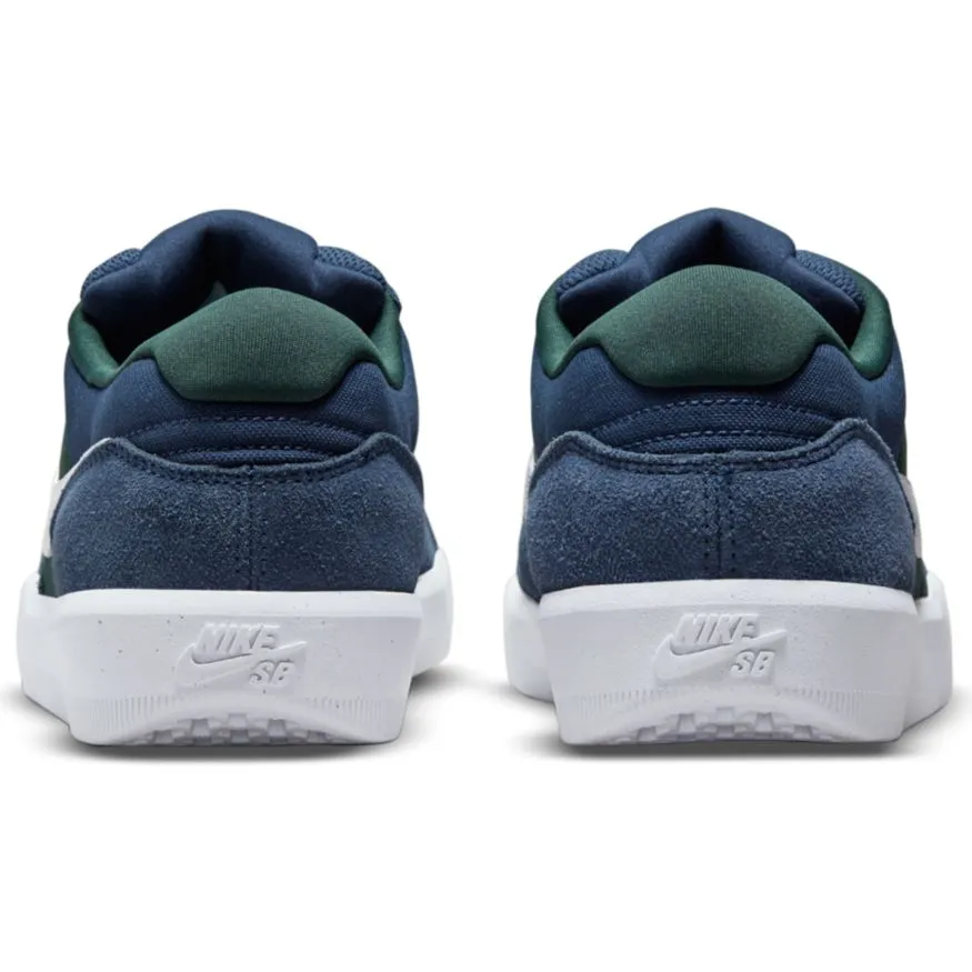 Nike SB Force 58 Skateboard Shoe - Navy/Summit White-Noble Green-White
