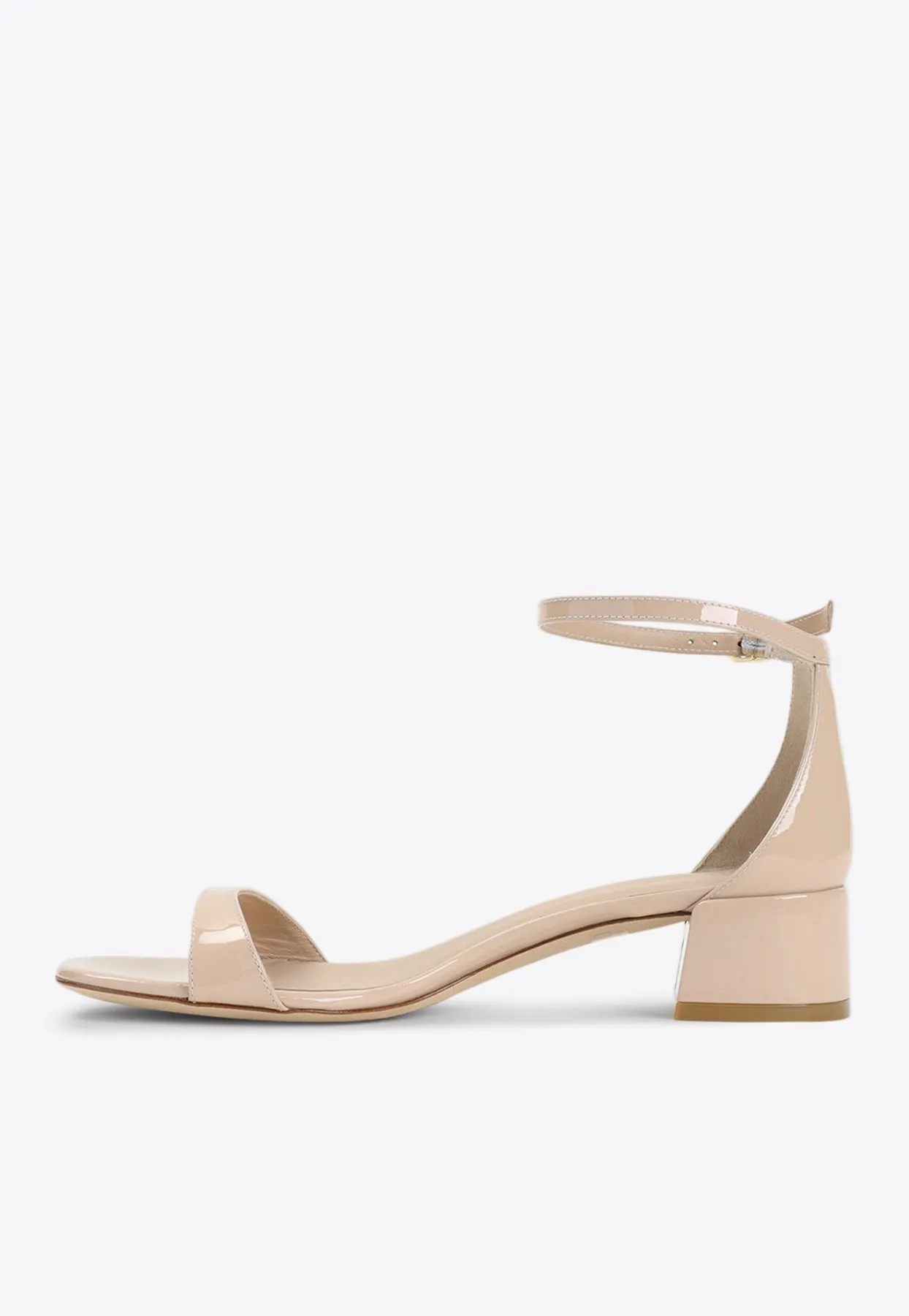 Nudist 35 Block Sandals in Patent Leather