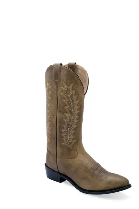 Old West Mens Western Tan Fry Leather Cowboy Boots 11 EE