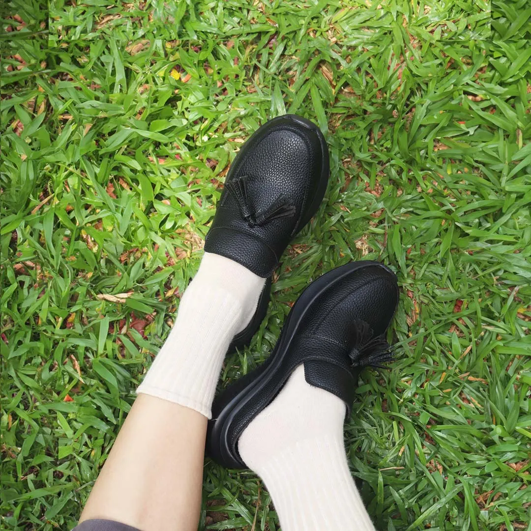 [Pre-Order] Feather-Light Tassel Slide-On Loafers 1.25"inch [Cozy Wear Series][Smaller Fit]