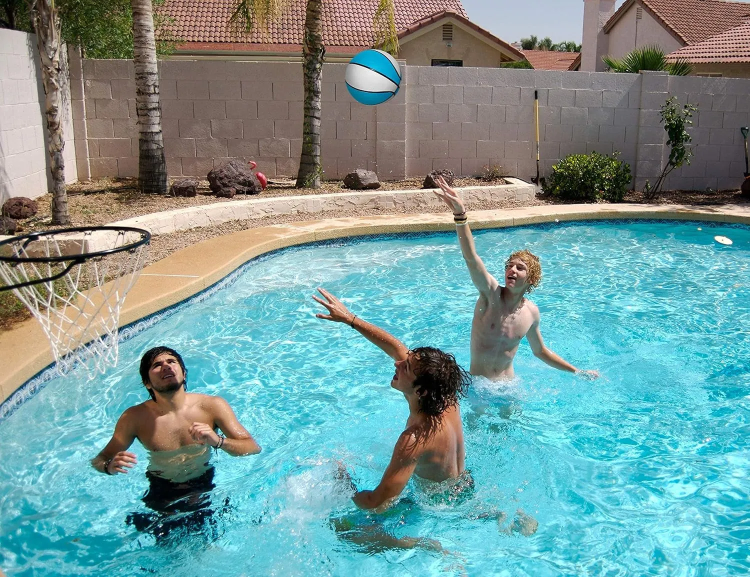 Regulation Size 9'' Swimming Pool Basketball, Waterproof, Blue (Size 6), for Ages 12 , 1 Piece