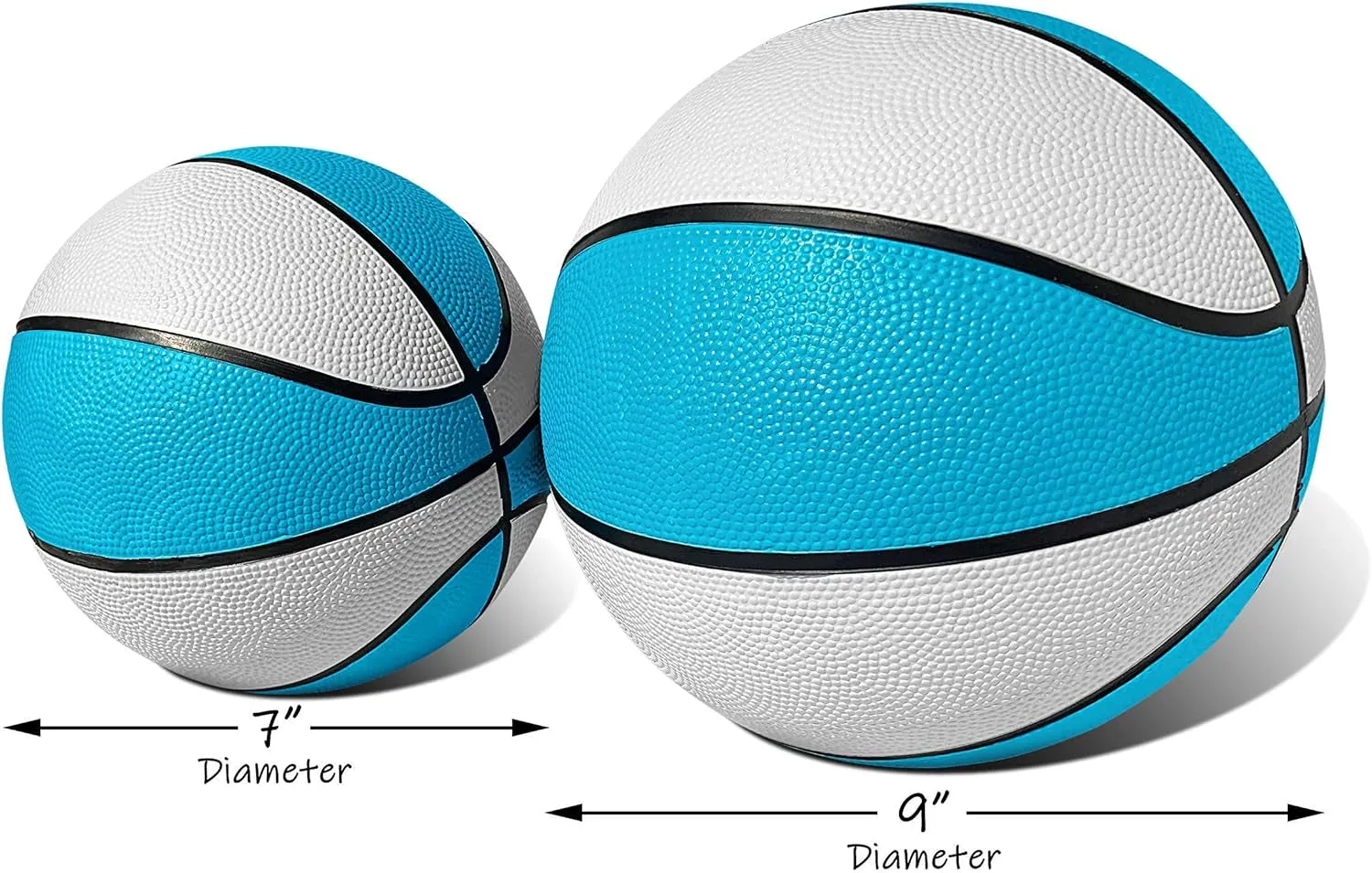 Regulation Size 9'' Swimming Pool Basketball, Waterproof, Blue (Size 6), for Ages 12 , 1 Piece