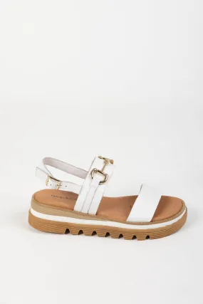 SABRI SANDALS WHITE LEATHER