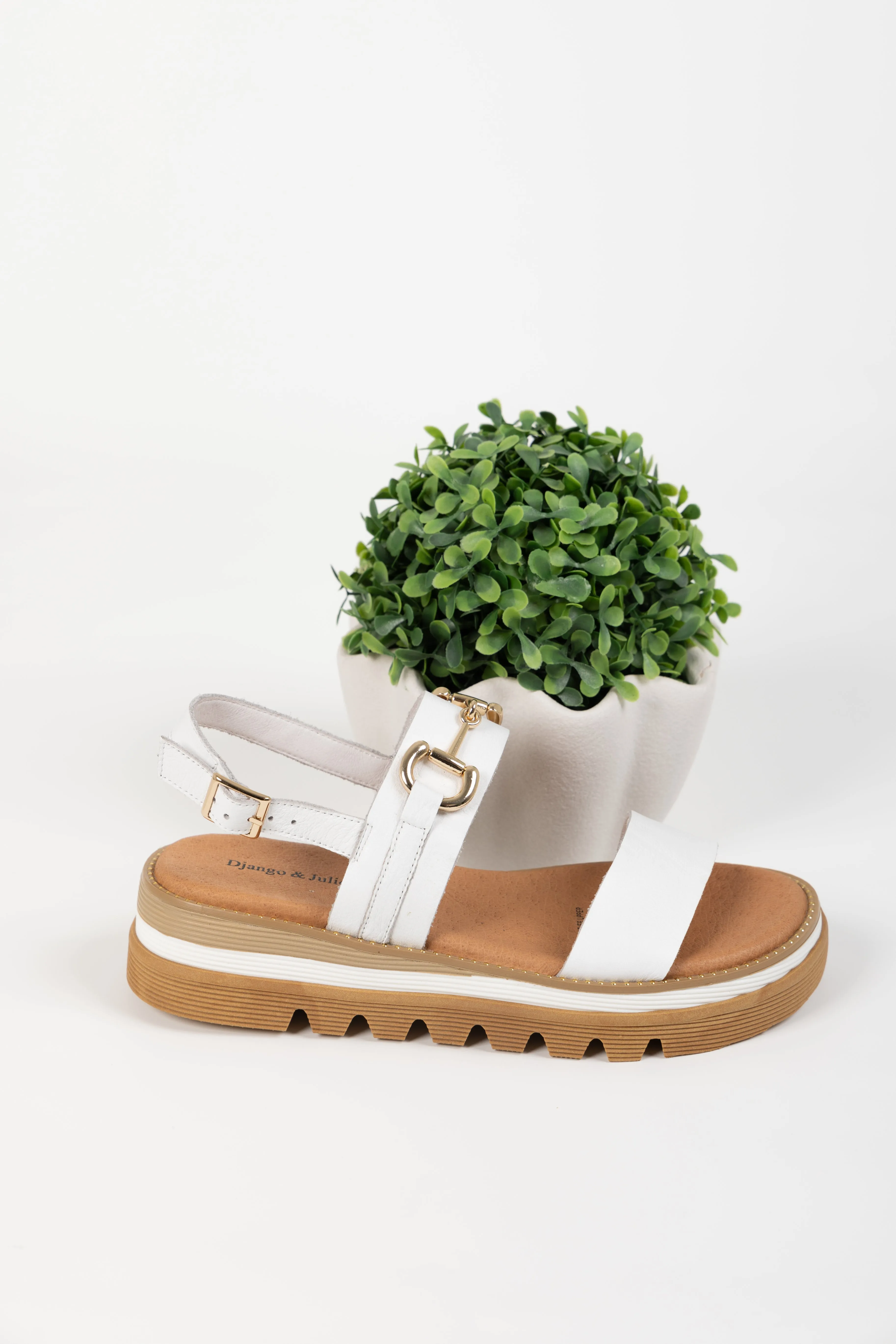 SABRI SANDALS WHITE LEATHER