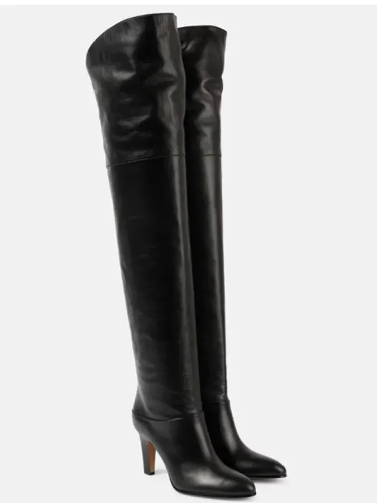 SKYLAR | Genuine Leather Over-the-Knee Boots