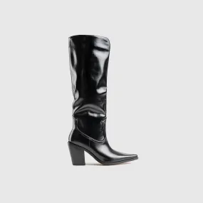 Statement Long Boots Black Car040