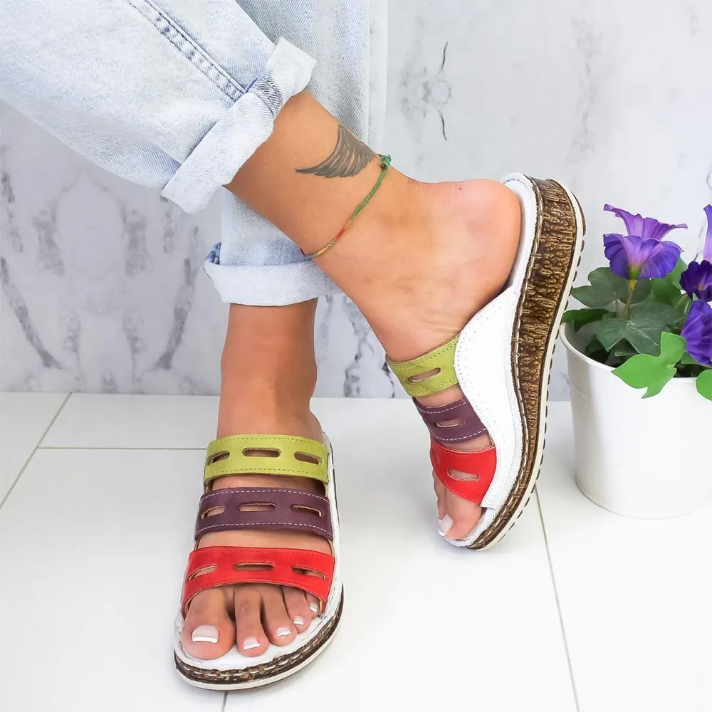 Stylish Colorblock Sandals