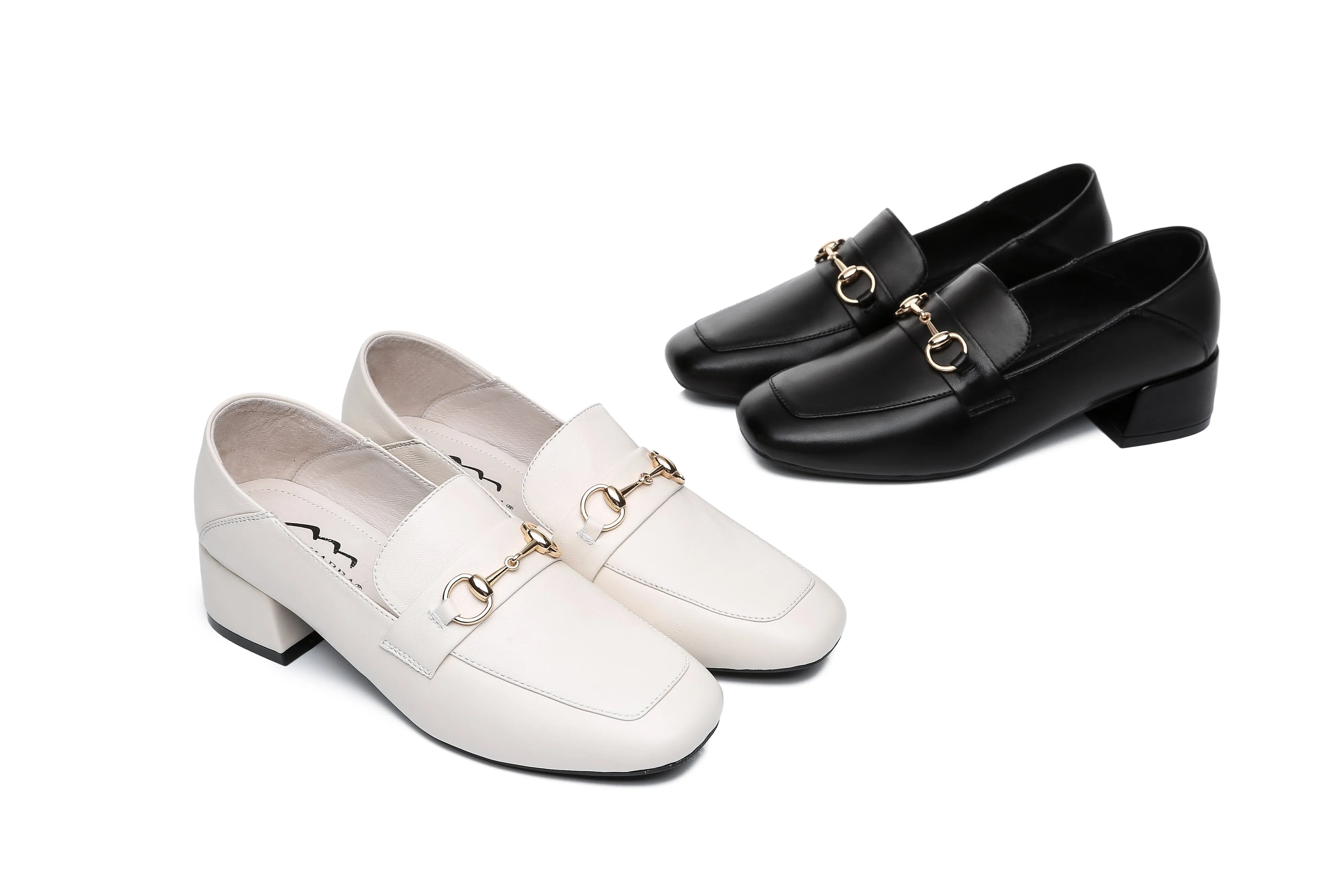 TARRAMARRA® Women Mia Leather Low Block Heels
