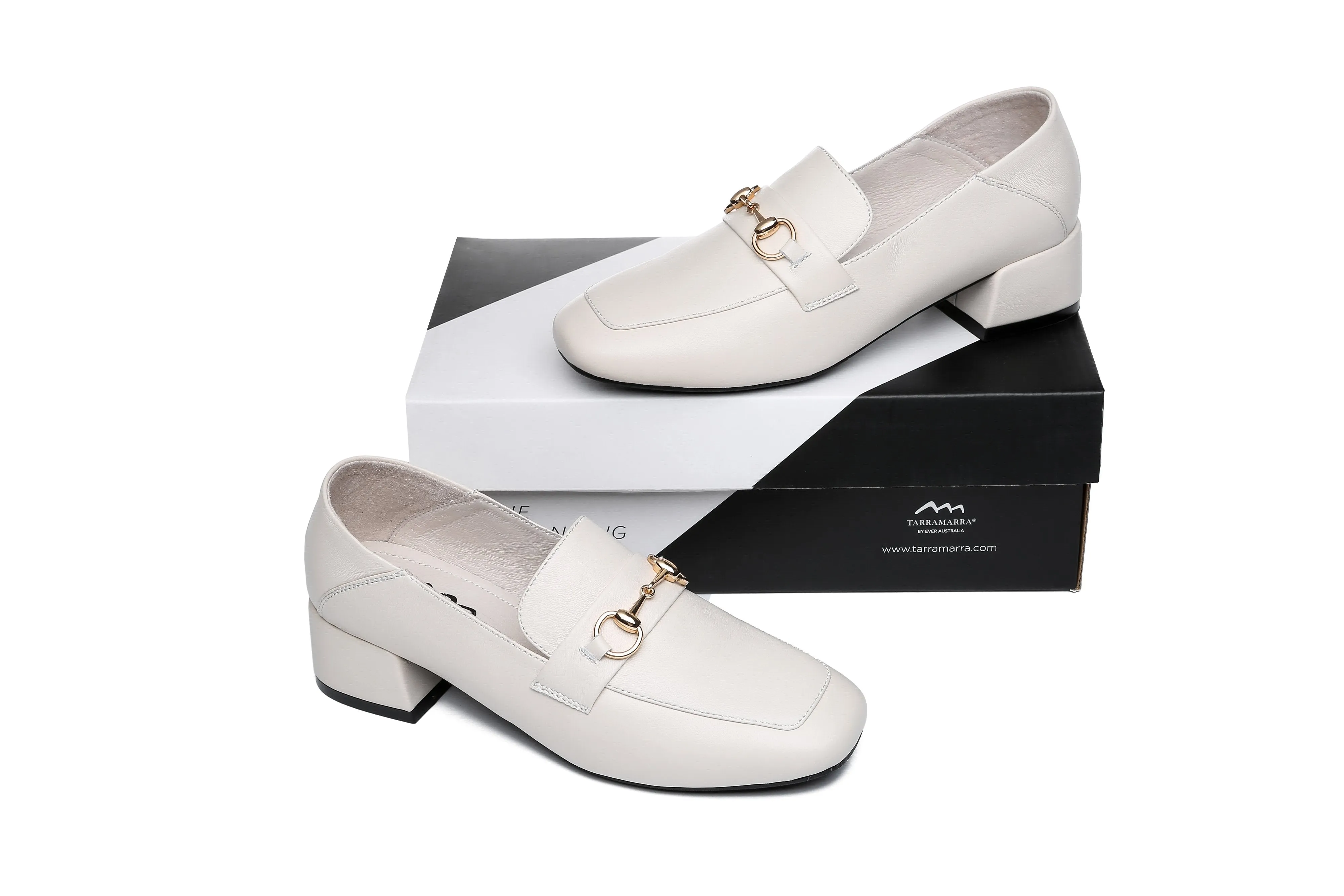 TARRAMARRA® Women Mia Leather Low Block Heels