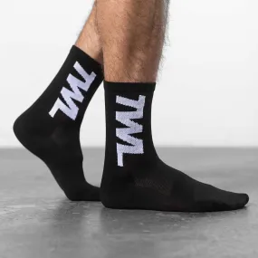 TWL - PERFORMANCE RUNNING SOCK - BLACK/WHITE