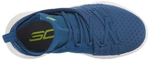 Under Armour Boys' Pre School Curry 5 Basketball Shoe, Moroccan Blue (401)/White, 3